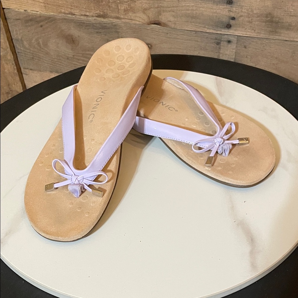 Vionic Women's Light Purple Bow Sandals